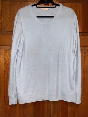 Tory Burch  Pale Blue cashmere Crewneck Sweater